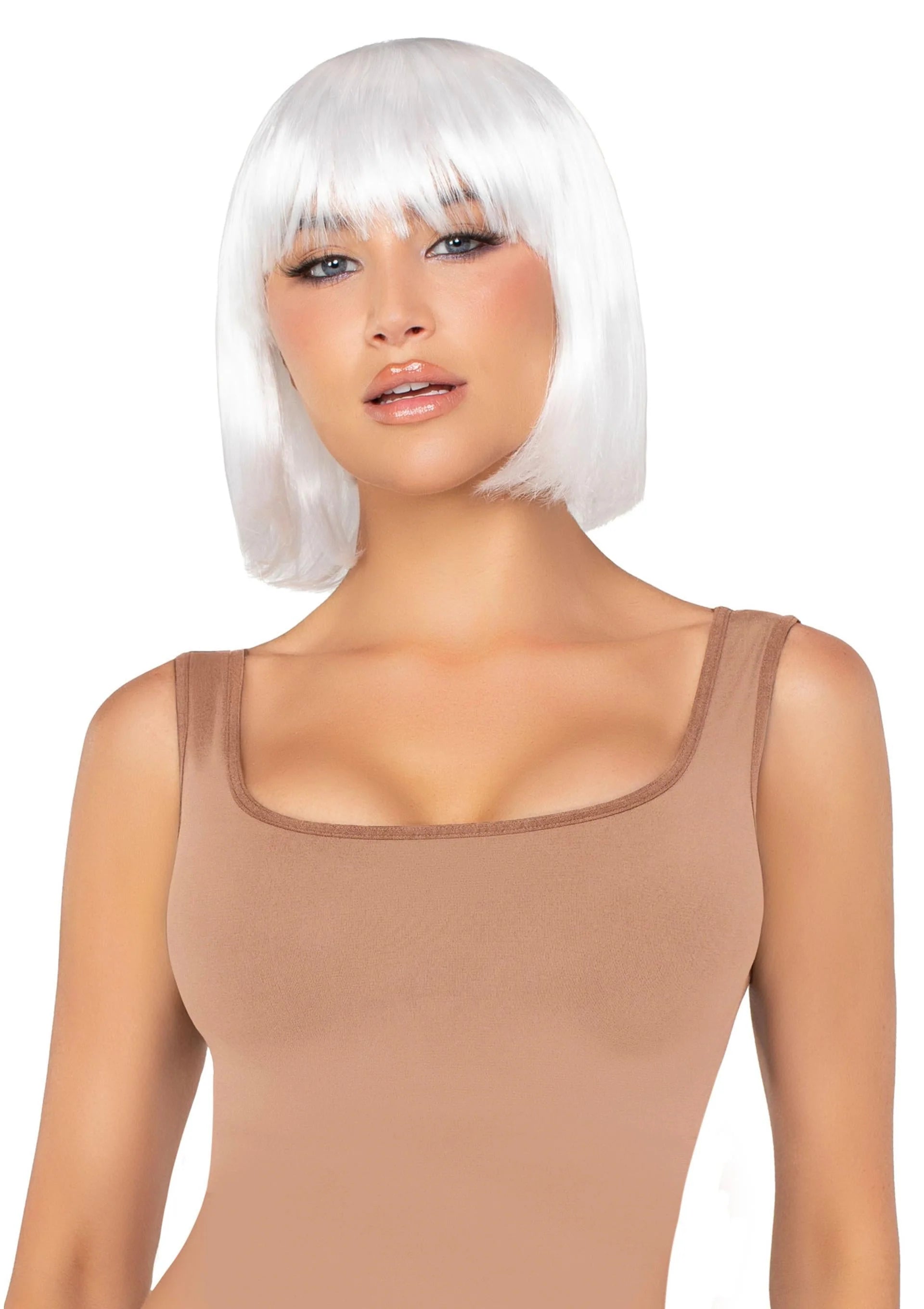Beste vandaag nog: Pearl Short Natural Bob Wig - bij Happytoys Sexshop: online sex shop for Feeling Happy & Easy 😊 - Default Title - 82097 - WHITE - O/S