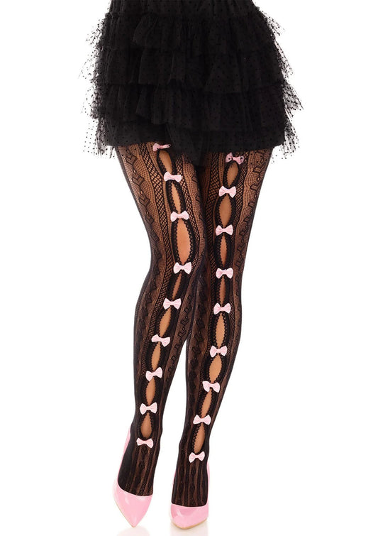 Bestel: Sweetheart Striped Net Pantyhose - bij Happytoys: de erotische sex webshop | liever Happy dan Easy ⭐⭐⭐⭐⭐ - Default Title - 85065 - BLACK - O/S