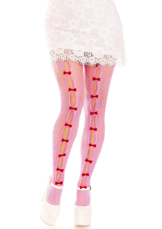 Bestel: Sweetheart Striped Net Pantyhose - bij Happytoys: de erotische sex webshop | liever Happy dan Easy ⭐⭐⭐⭐⭐ - Default Title - 85065 - PINK - O/S