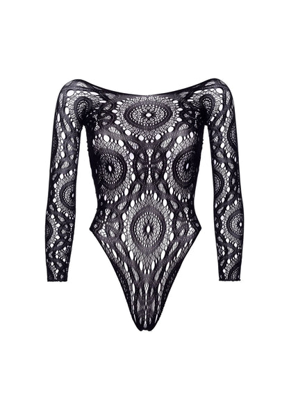 Bestel: Long Sleeved Snap Crotch Thong Back Teddy - bij Happytoys: de erotische sex webshop | liever Happy dan Easy ⭐⭐⭐⭐⭐