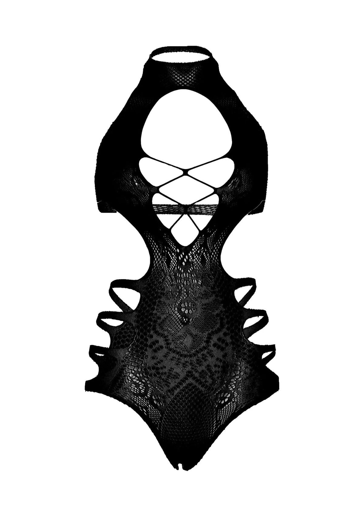 Bestel: Seamless Lace Cut Out Strappy Bodysuit by Leg Avenue Very Sexy Lingerie - bij Happytoys.nl, happytoys.be, Happytoys.ae: erotische sex webshop | liever Happy dan Easy ⭐⭐⭐⭐⭐