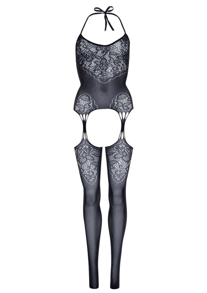 Seamless Lace Net Suspender Bodystocking by Leg Avenue