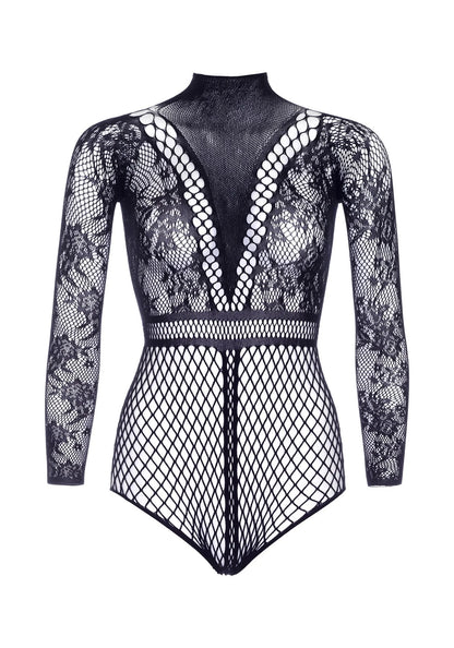 Bestel: Fishnet Bodysuit with Snapcrotch - bij Happytoys: de erotische sex webshop | liever Happy dan Easy ⭐⭐⭐⭐⭐