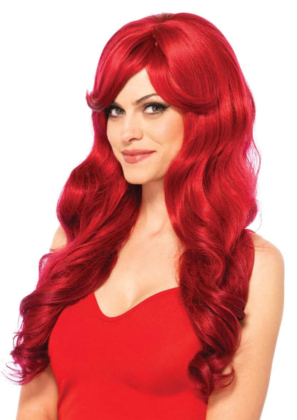Bestel: Long Hair Wavy Red Wig by Leg Avenue - bij Happytoys: de erotische sex webshop | liever Happy dan Easy ⭐⭐⭐⭐⭐ - Default Title - 87801 - RED - O/S