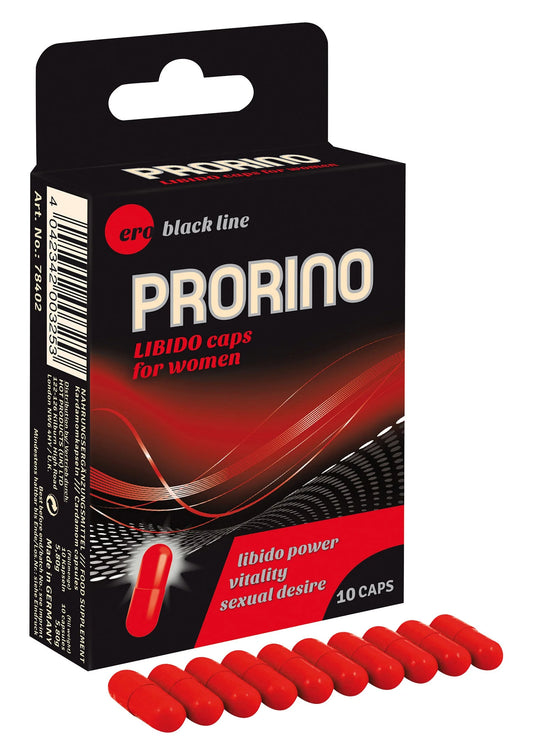 Bestel: Prorino Libido Caps For Women 10 pcs - bij Happytoys: de erotische sex webshop | liever Happy dan Easy ⭐⭐⭐⭐⭐ - Default Title - 90364 - NATUREL