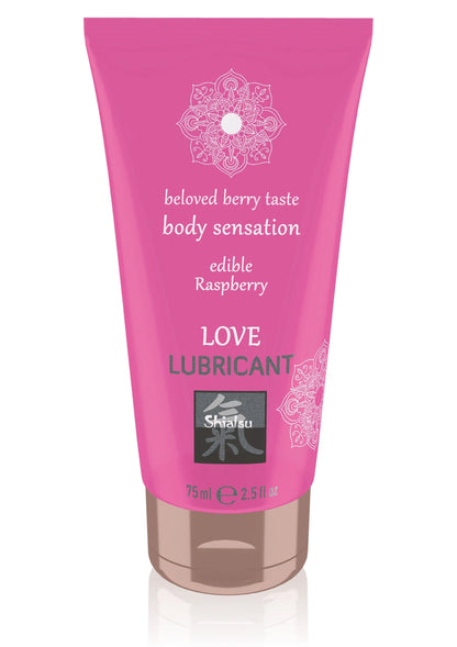 Bestel: Edible Love Lubricant 75 ml Strawberry Shiatsu Hot - bij Happytoys: de erotische sex webshop | liever Happy dan Easy ⭐⭐⭐⭐⭐