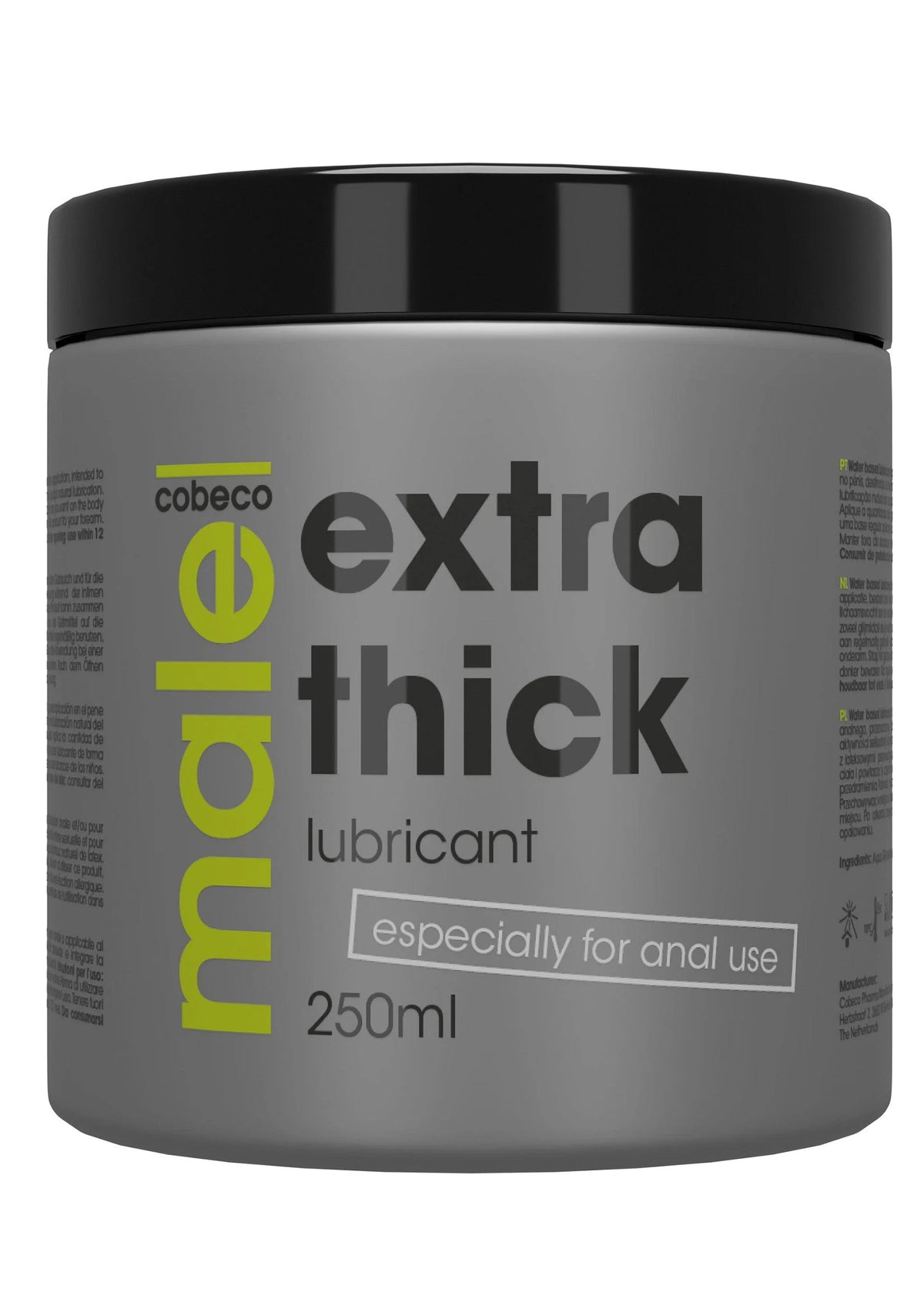 Bestel: Male Extra Thick Lubricant 250 ml by Cobeco - bij Happytoys.nl, happytoys.be, Happytoys.ae: erotische sex webshop | liever Happy dan Easy ⭐⭐⭐⭐⭐ - Default Title - 92521 - NATUREL - 250