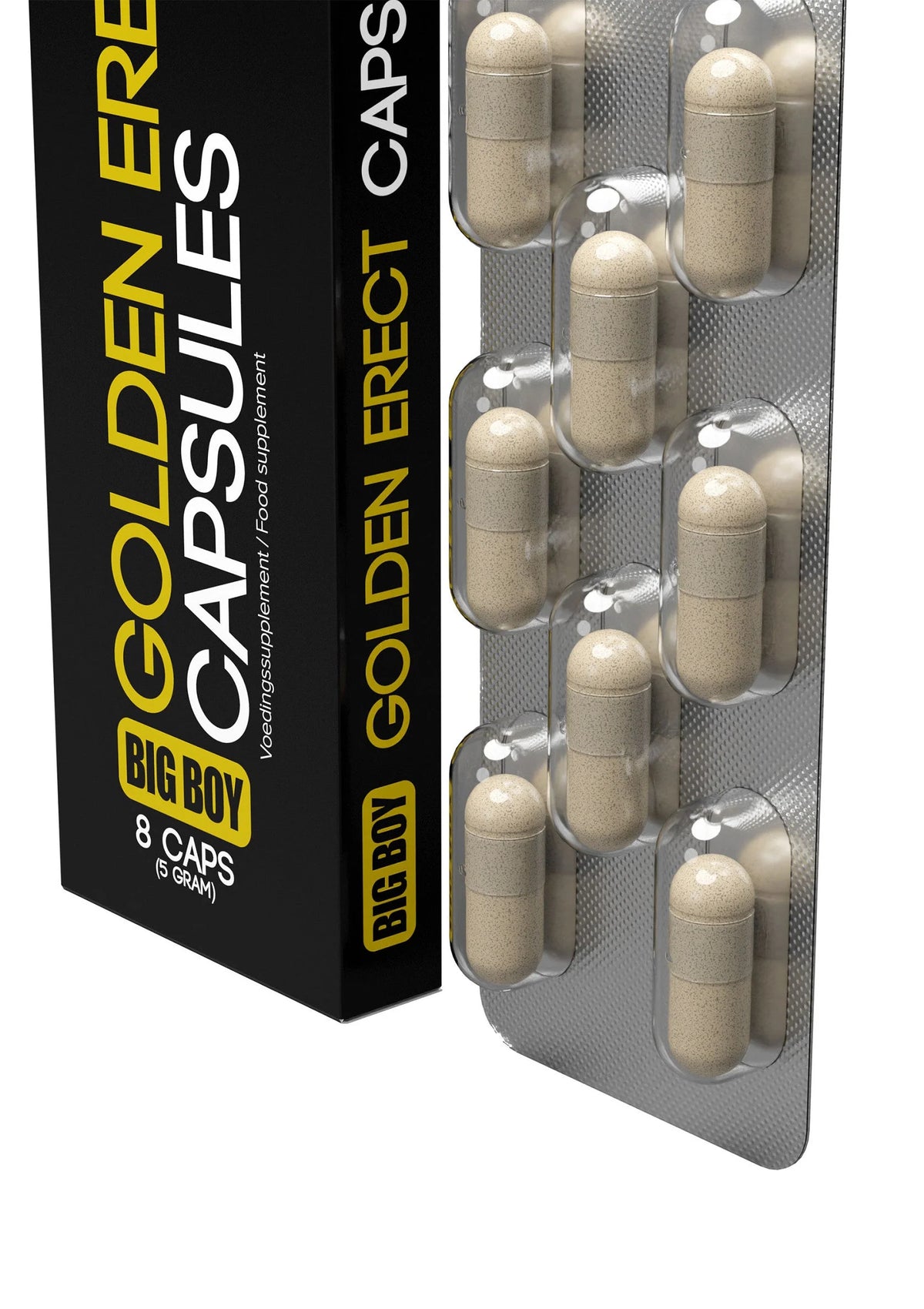 Bestel: Big Boy Golden Erect Capsules 8 pcs - bij Happytoys: de erotische sex webshop | liever Happy dan Easy ⭐⭐⭐⭐⭐