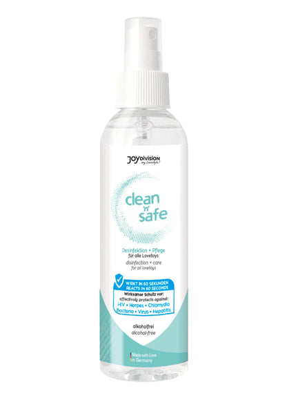 Bestel: Clean N Safe 100 ml by Joy Division - drogisterij bij Happytoys.nl, happytoys.be, Happytoys.ae: erotische sex webshop | liever Happy dan Easy ⭐⭐⭐⭐⭐ - Default Title - 93537 - NATUREL - 100