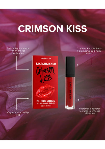 Crimson Kiss Pheromone Lip Gloss 8ml by Eye of Love Matchmaker