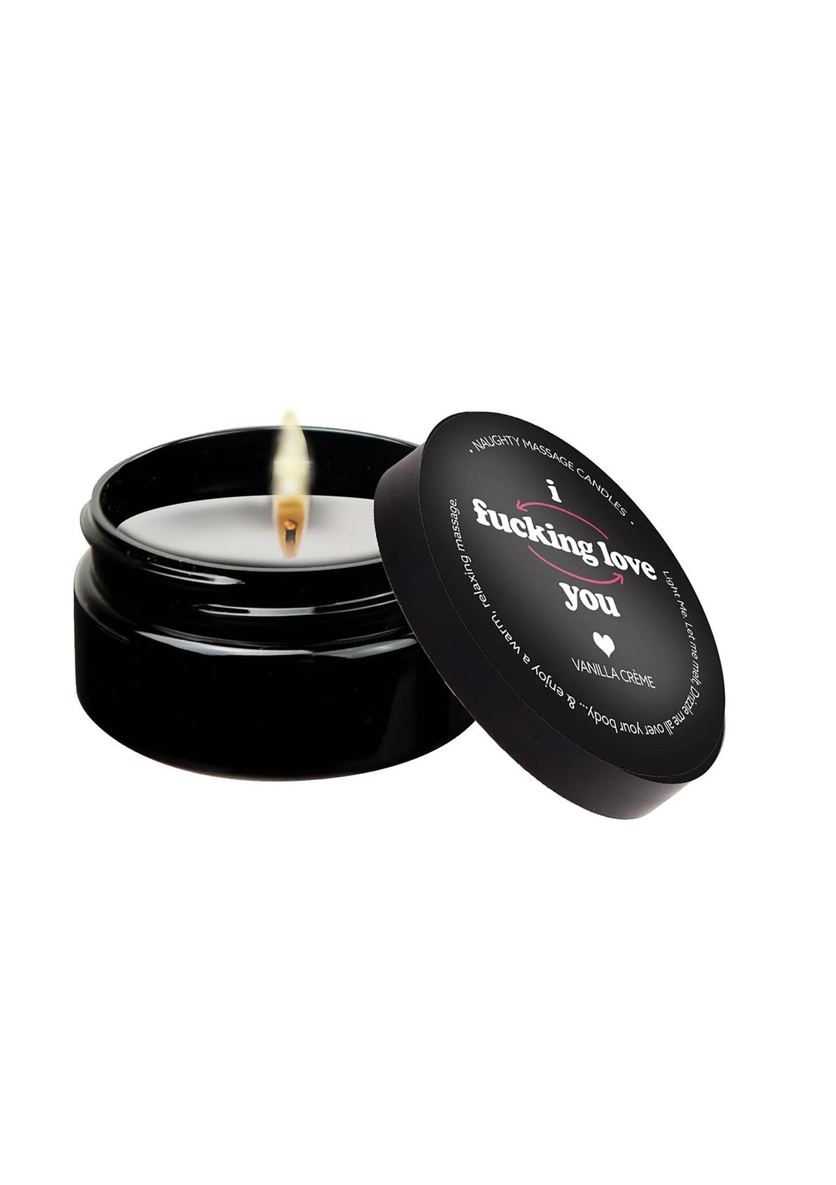 Bestel: Mini Massage Candle 56 gr - bij Happytoys: de erotische sex webshop | liever Happy dan Easy ⭐⭐⭐⭐⭐ - Default Title - 94036 - LOVE - 56