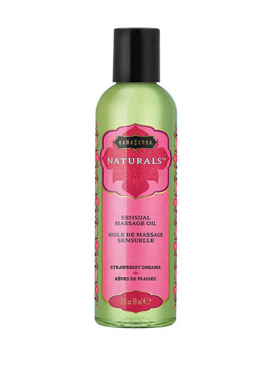 Bestel: Naturals Massage Oil 59 ml - bij Happytoys: de erotische sex webshop | liever Happy dan Easy ⭐⭐⭐⭐⭐ - Default Title - 94045 - STRAWBERRY - 59