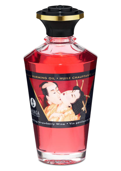 Bestel: Aphrodisiac Warming Oil - Raspberry 100 ml by Shunga - bij Happytoys: de erotische sex webshop | liever Happy dan Easy ⭐⭐⭐⭐⭐