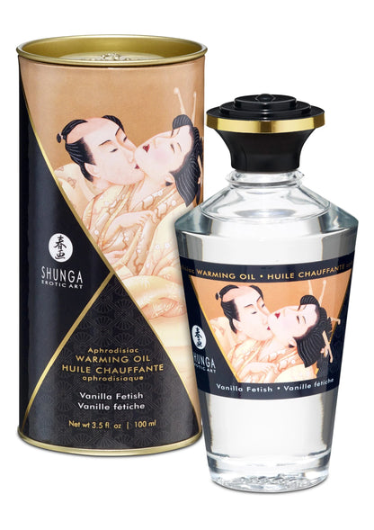 Bestel: Warming Oil - Vanilla Fetish - 100 ml by Shunga - bij Happytoys: de erotische sex webshop | liever Happy dan Easy ⭐⭐⭐⭐⭐ - Default Title - 94512 - VANILLA - 100