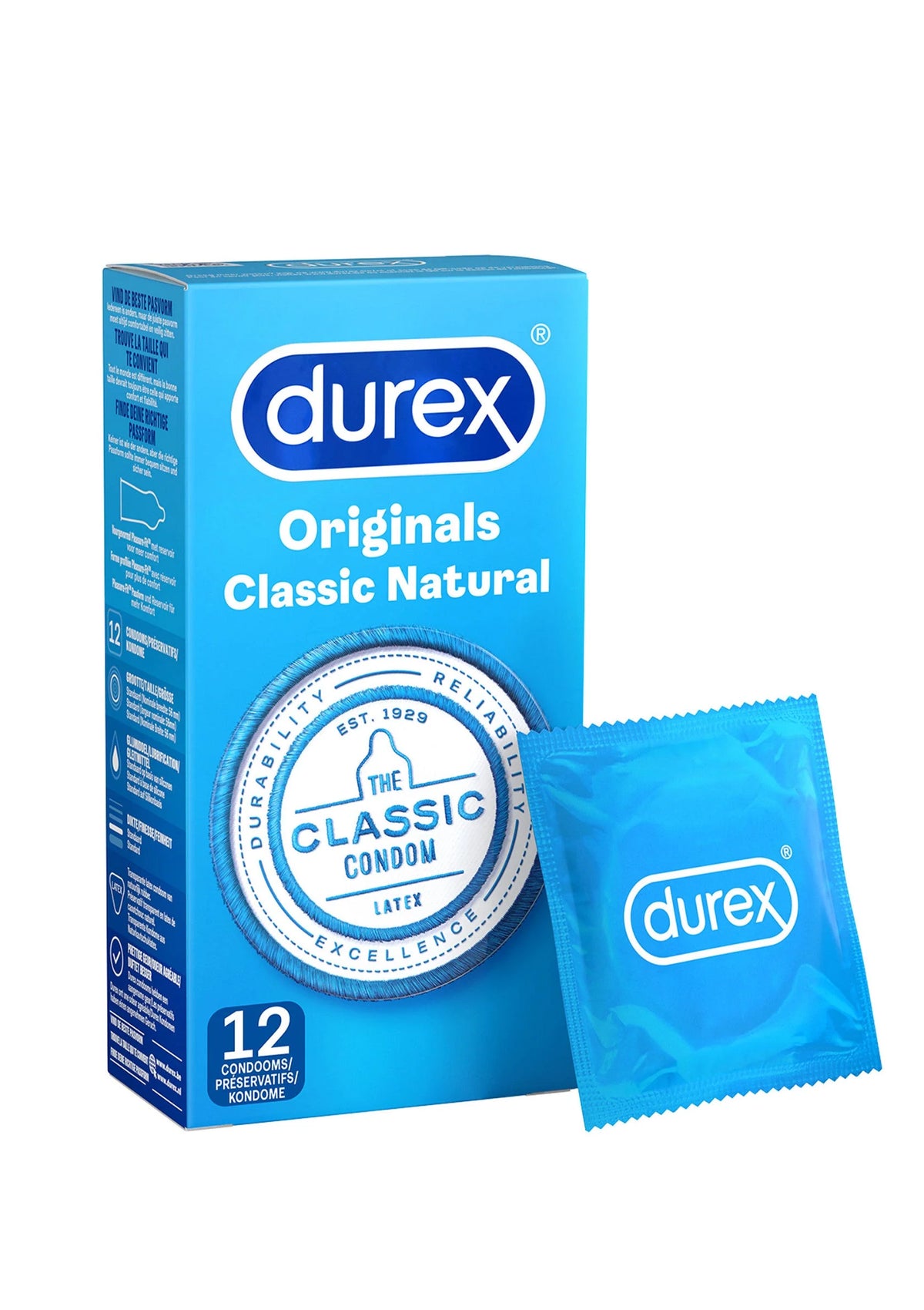 Bestel: Classic Natural 6 x 12 by Durex - bij Happytoys: de erotische sex webshop | liever Happy dan Easy ⭐⭐⭐⭐⭐ - Default Title - 95535 - NATUREL
