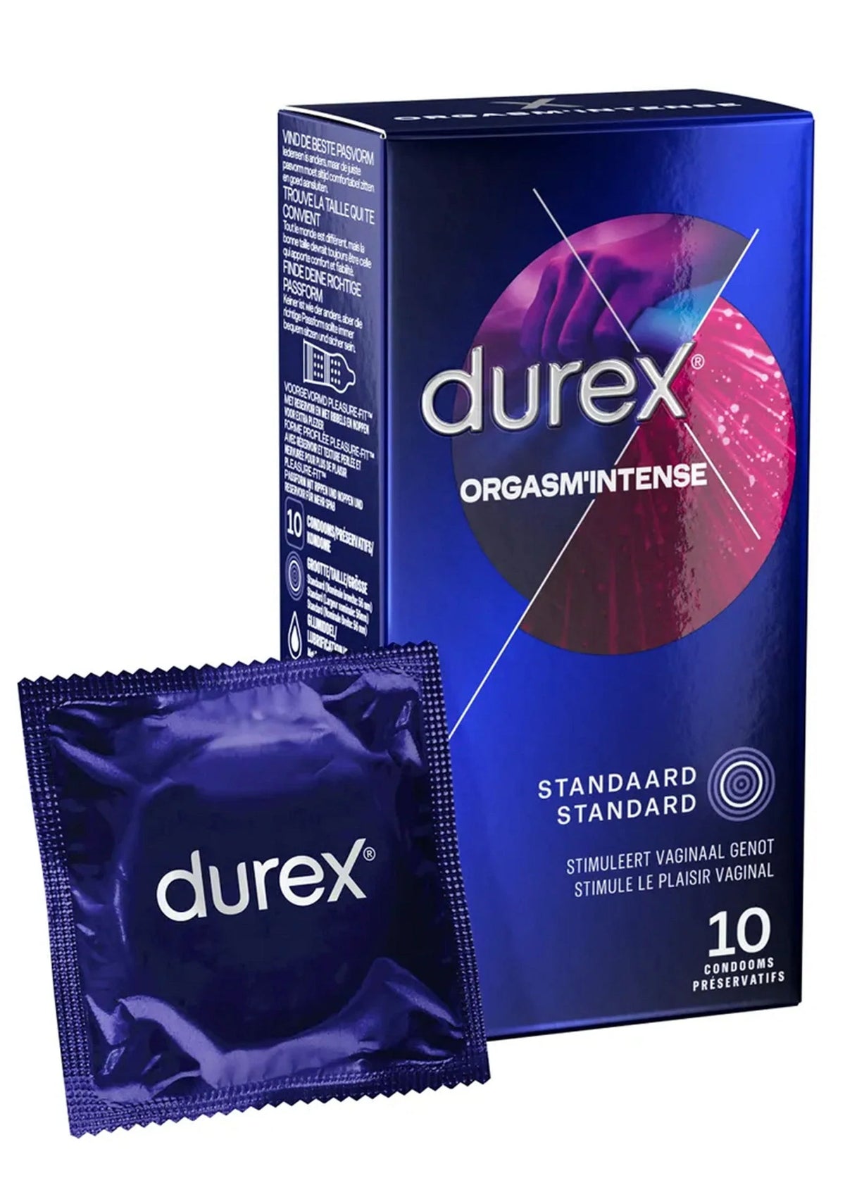 Bestel: Orgasm Intense 6 x 10 condoms by Durex - bij Happytoys.nl, happytoys.be, Happytoys.ae: erotische sex webshop | liever Happy dan Easy ⭐⭐⭐⭐⭐ - Default Title - 95552 - NATUREL