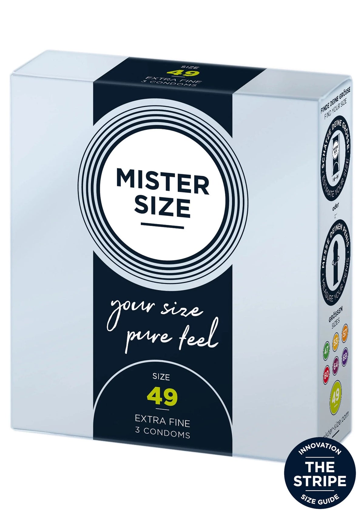 Bestel: MISTER SIZE 49mm Condoms 3pcs by Mister Size - bij Happytoys.nl, happytoys.be, Happytoys.ae: erotische sex webshop | liever Happy dan Easy ⭐⭐⭐⭐⭐ - Default Title - 97111 - NATUREL