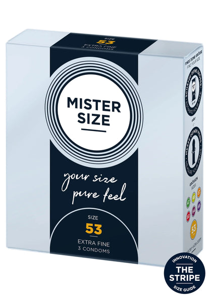 Bestel: 53mm Condoms 3pcs BY Mister Size - bij Happytoys.nl, happytoys.be, Happytoys.ae: erotische sex webshop | liever Happy dan Easy ⭐⭐⭐⭐⭐ - Default Title - 97112 - NATUREL