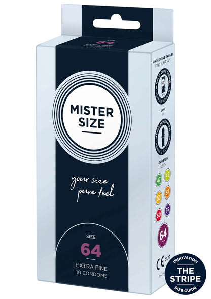 Bestel: 64mm Condoms 10pcs by Mister Size - bij Happytoys: de erotische sex webshop | liever Happy dan Easy ⭐⭐⭐⭐⭐ - Default Title - 97125 - NATUREL