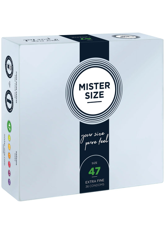 Bestel: MISTER SIZE 47mm Condoms 36pcs - bij Happytoys: de erotische sex webshop | liever Happy dan Easy ⭐⭐⭐⭐⭐