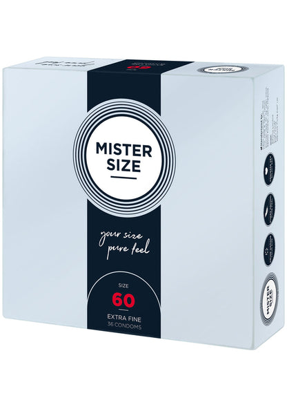 Bestel: MISTER SIZE 60mm Condoms 36pcs - bij Happytoys: de erotische sex webshop | liever Happy dan Easy ⭐⭐⭐⭐⭐ - Default Title - 97134 - NATUREL