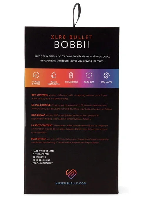 BobbiiXLR8BulletbyNuSensuelle5 @ Happytoys Sexshop: online sex shop for Feeling Happy & Easy 😊 the erotic store owned by a woman