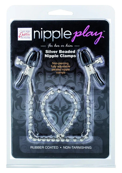 CalExotics-Nipple-Play-Silver-Beaded-Nipple-Clamps-Tepelklemmen-Happytoys-Sexshop-Toys-for-Feeling-Happy-Easy-8401 @ Happytoys Sexshop: online sex shop for Feeling Happy & Easy 😊 the erotic store owned by a woman