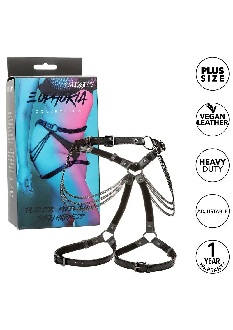 CalExoticsEuphoriaCollectionPlusSizeMultiChainThighHarness4 @ Happytoys Sexshop: online sex shop for Feeling Happy & Easy 😊 the erotic store owned by a woman