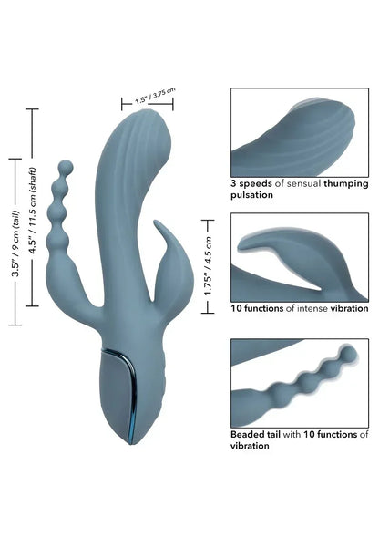 CalExoticsIIITripleEcstasytriplevibrator9 @ Happytoys Sexshop: online sex shop for Feeling Happy & Easy 😊 the erotic store owned by a woman