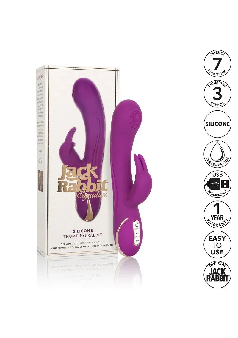 CalExoticsJackRabbitSignatureSiliconeThumpingRabbit9 @ Happytoys Sexshop: online sex shop for Feeling Happy & Easy 😊 the erotic store owned by a woman
