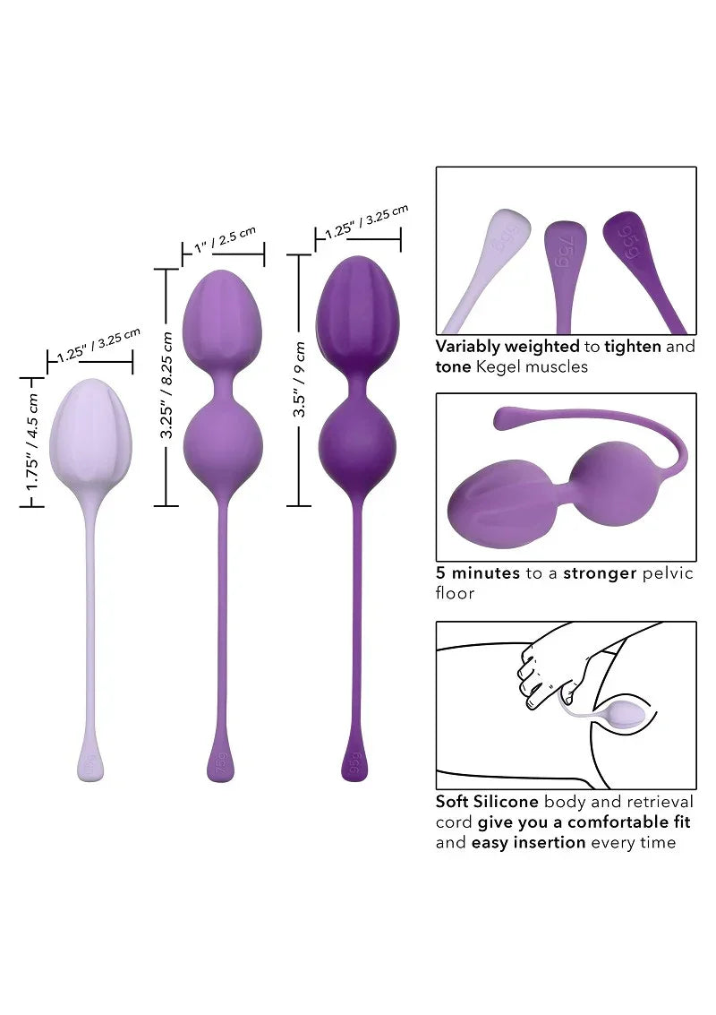 CalExoticsKegelTraining3-PieceSet3 @ Happytoys Sexshop: online sex shop for Feeling Happy & Easy 😊 the erotic store owned by a woman