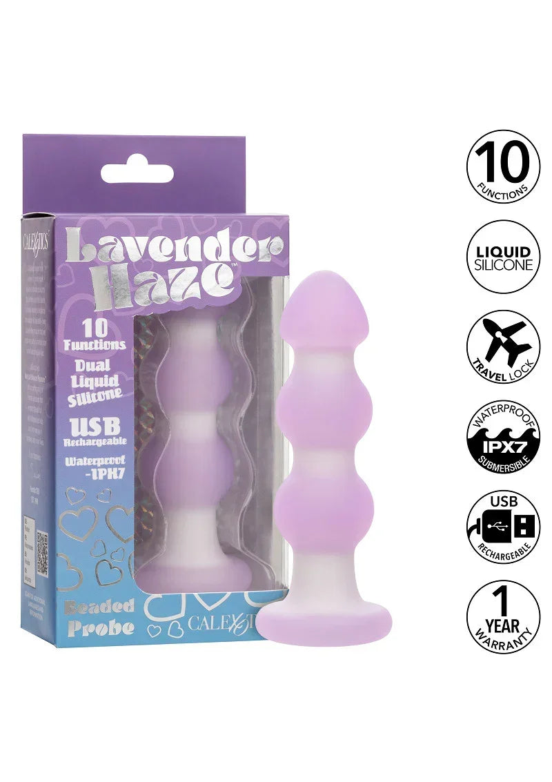 CalExoticsLavenderHazeBeadedProbe7 @ Happytoys Sexshop: online sex shop for Feeling Happy & Easy 😊 the erotic store owned by a woman