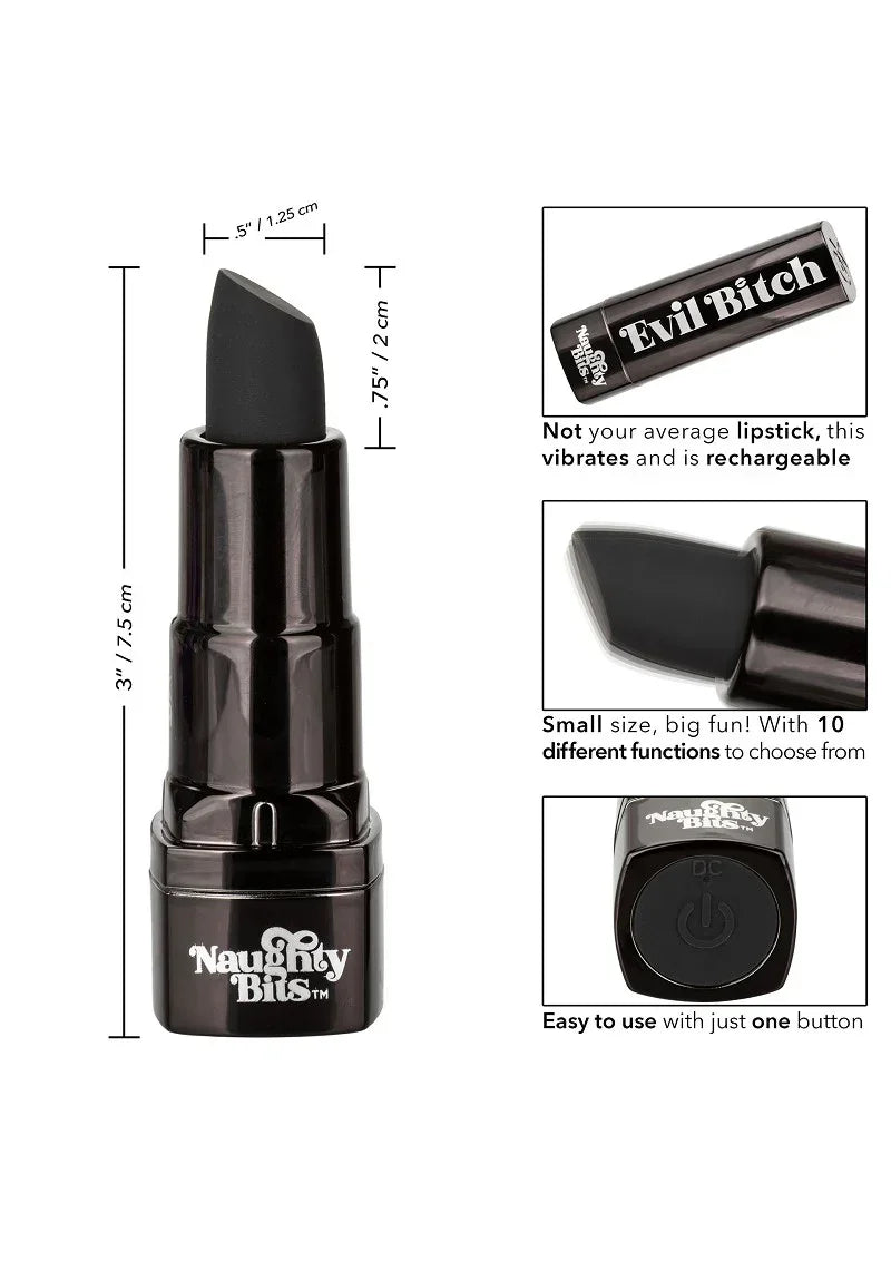 CalExoticsNaughtyBitsEvilBitchLipstickVibrator3 @ Happytoys Sexshop: online sex shop for Feeling Happy & Easy 😊 the erotic store owned by a woman