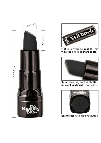 CalExoticsNaughtyBitsEvilBitchLipstickVibrator3 @ Happytoys Sexshop: online sex shop for Feeling Happy & Easy 😊 the erotic store owned by a woman
