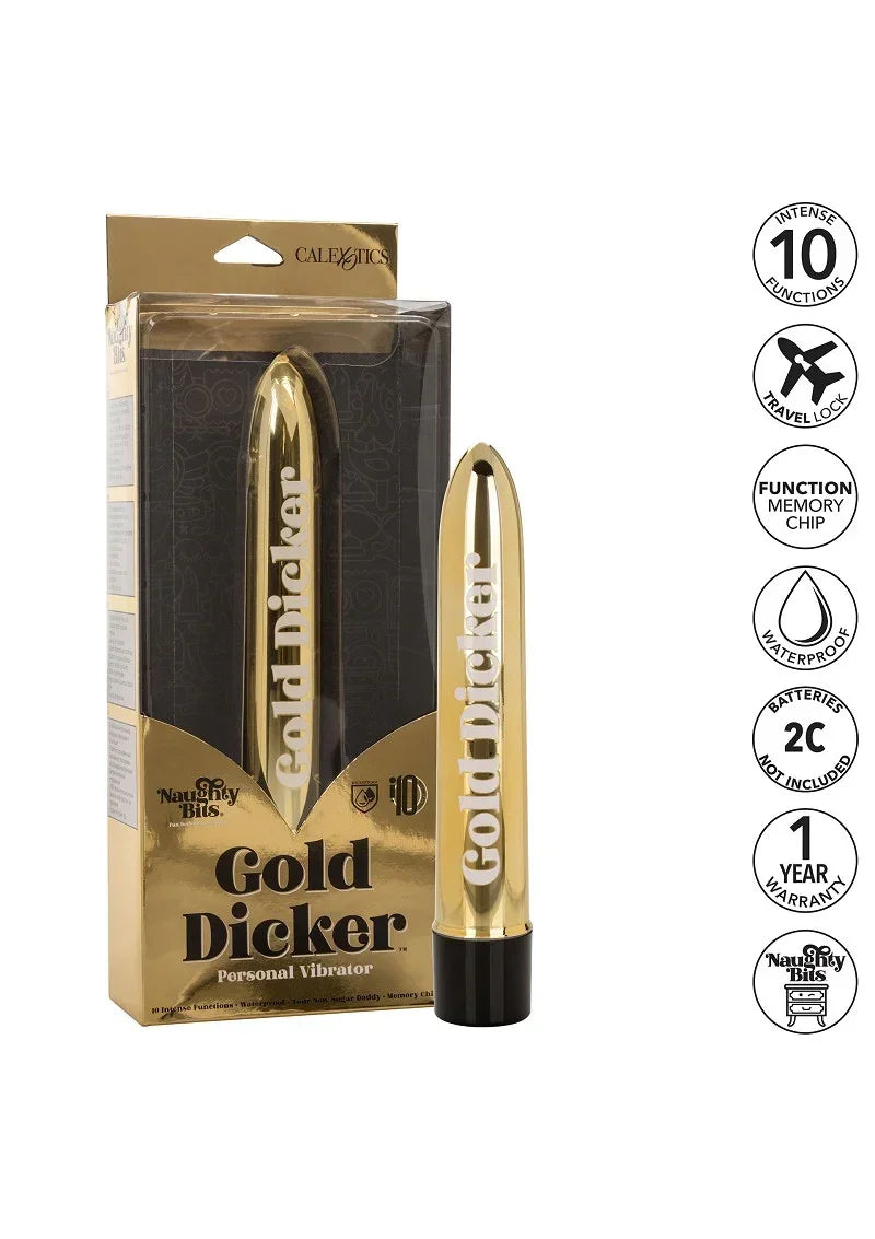 CalExoticsNaughtyBitsGoldDickerPersonalVibrator10 @ Happytoys Sexshop: online sex shop for Feeling Happy & Easy 😊 the erotic store owned by a woman
