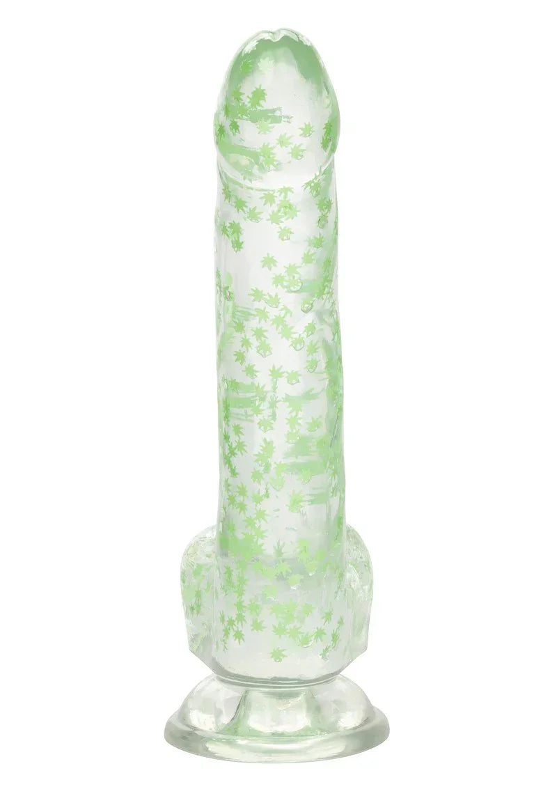 CalExoticsNaughtyBitsILeafDickGlow-In-The-DarkWeedLeafDildo6 @ Happytoys Sexshop: online sex shop for Feeling Happy & Easy 😊 the erotic store owned by a woman