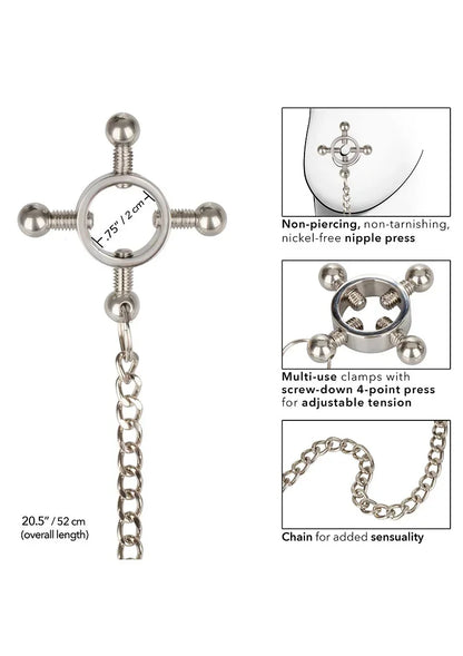 CalExoticsNippleGrips4-PointNipplePresswithChain5 @ Happytoys Sexshop: online sex shop for Feeling Happy & Easy 😊 the erotic store owned by a woman