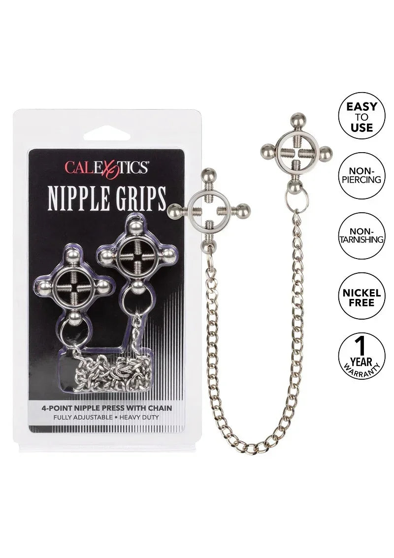 CalExoticsNippleGrips4-PointNipplePresswithChain6 @ Happytoys Sexshop: online sex shop for Feeling Happy & Easy 😊 the erotic store owned by a woman