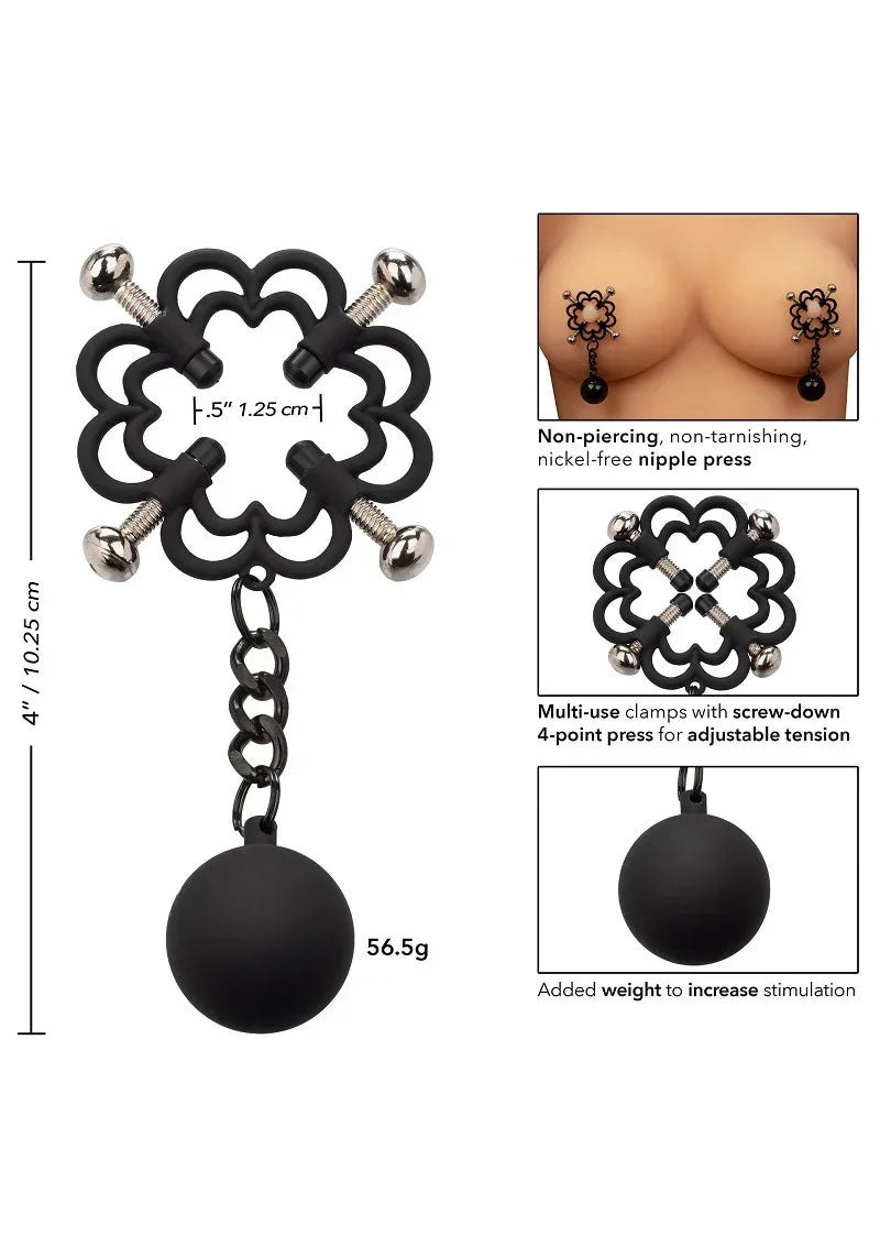 CalExoticsNippleGripsPowerGrip4-PointWeightedNipplePress3 @ Happytoys Sexshop: online sex shop for Feeling Happy & Easy 😊 the erotic store owned by a woman