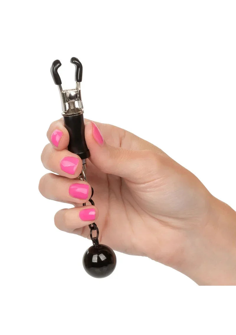 CalExoticsNippleGripsWeightedTwistNippleClamps4 @ Happytoys Sexshop: online sex shop for Feeling Happy & Easy 😊 the erotic store owned by a woman