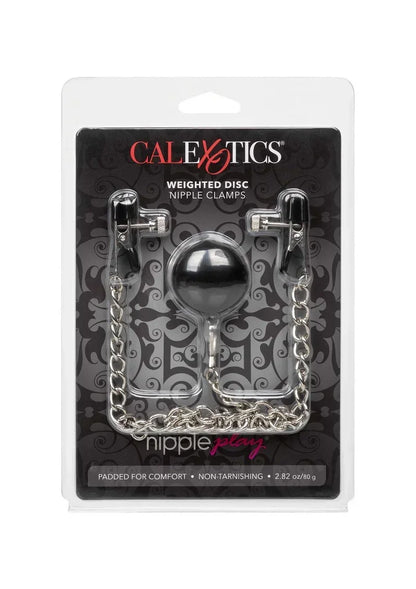 CalExoticsNipplePlayWeightedDiscNippleClamps2 @ Happytoys Sexshop: online sex shop for Feeling Happy & Easy 😊 the erotic store owned by a woman