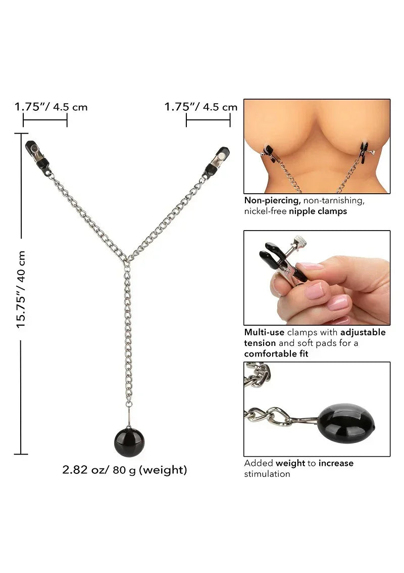 CalExoticsNipplePlayWeightedDiscNippleClamps4 @ Happytoys Sexshop: online sex shop for Feeling Happy & Easy 😊 the erotic store owned by a woman