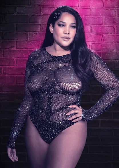CalExoticsRadiancePlusSizeLongSleeveBodySuit2 @ Happytoys Sexshop: online sex shop for Feeling Happy & Easy 😊 the erotic store owned by a woman
