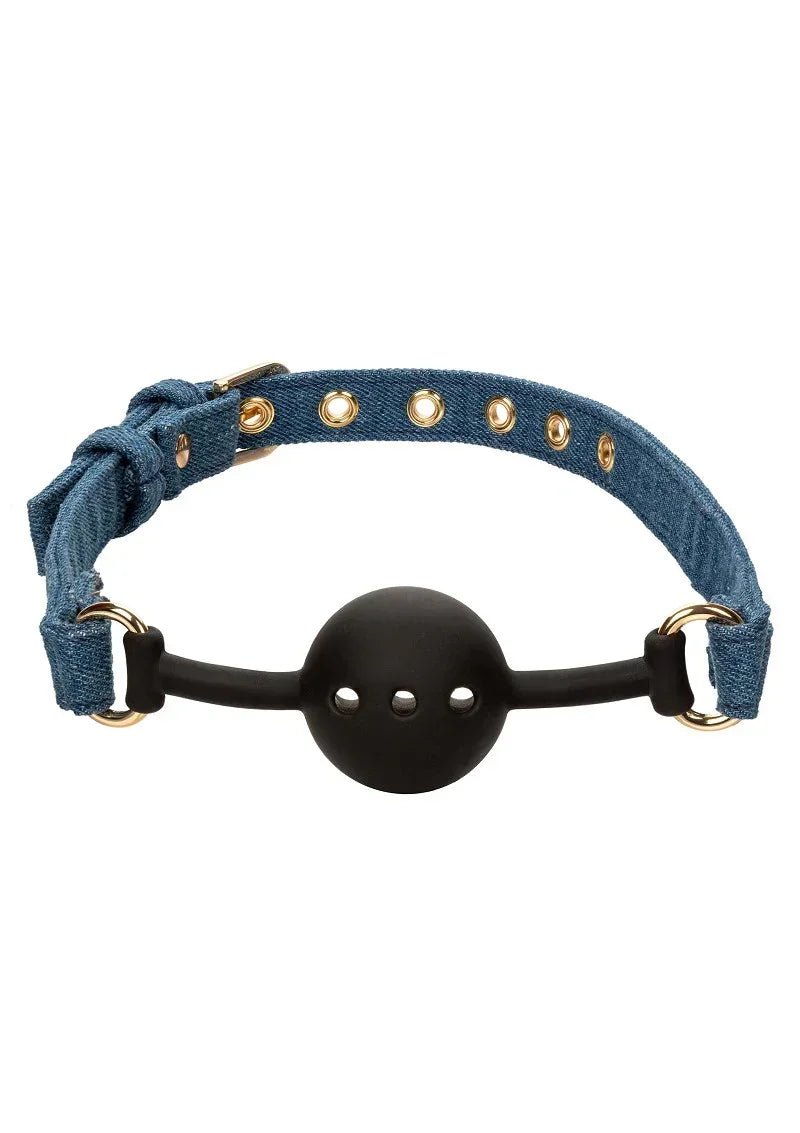 CalExoticsRide_emPremiumDenimCollectionBallGag1 @ Happytoys Sexshop: online sex shop for Feeling Happy & Easy 😊 the erotic store owned by a woman