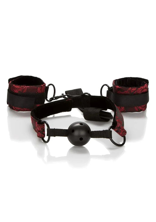 CalExoticsScandalBreathableBallGagMetHandboeien1 @ Happytoys Sexshop: online sex shop for Feeling Happy & Easy 😊 the erotic store owned by a woman