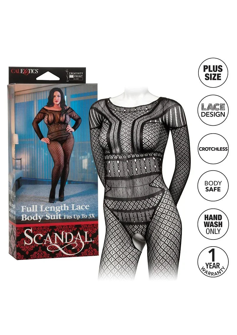 CalExoticsScandalPlusSizeFullLengthLaceBodySuit5 @ Happytoys Sexshop: online sex shop for Feeling Happy & Easy 😊 the erotic store owned by a woman