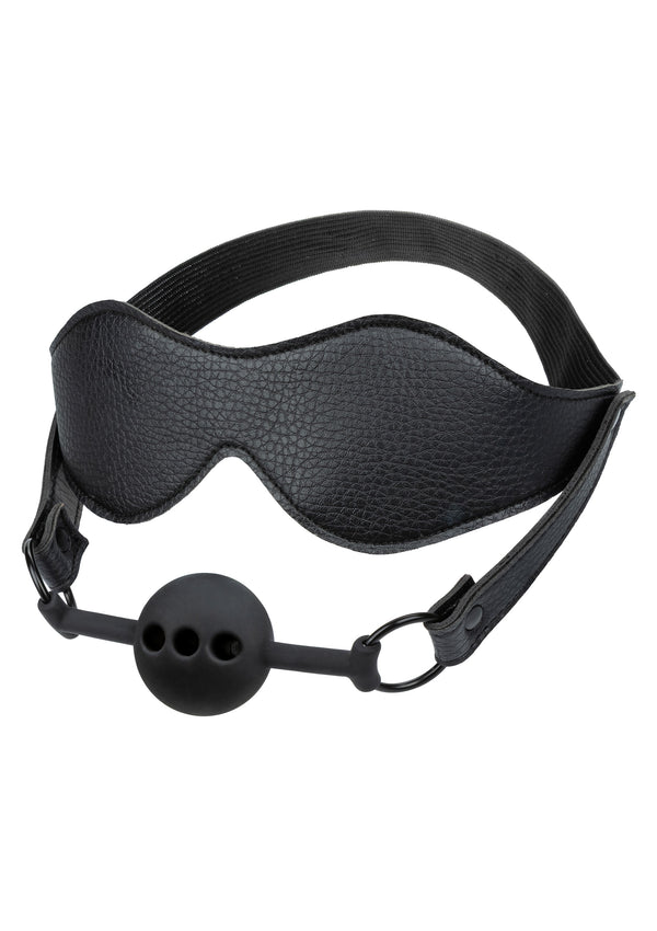 Eye Mask & Breathable Ball Gag by CalExotics Nocturnal