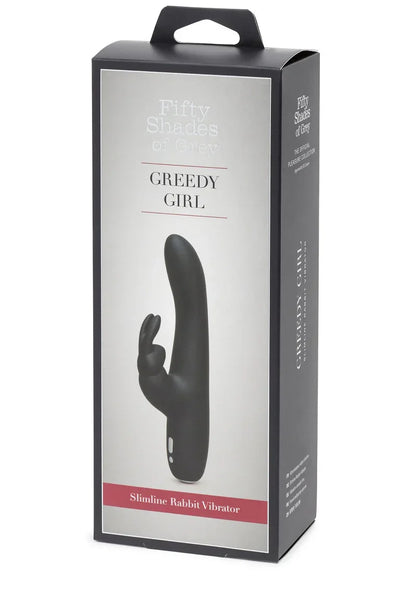 FiftyShadesofGreyGreedyGirlRechargeableSlimlineRabbitVibrator2 @ Happytoys Sexshop: online sex shop for Feeling Happy & Easy 😊 the erotic store owned by a woman