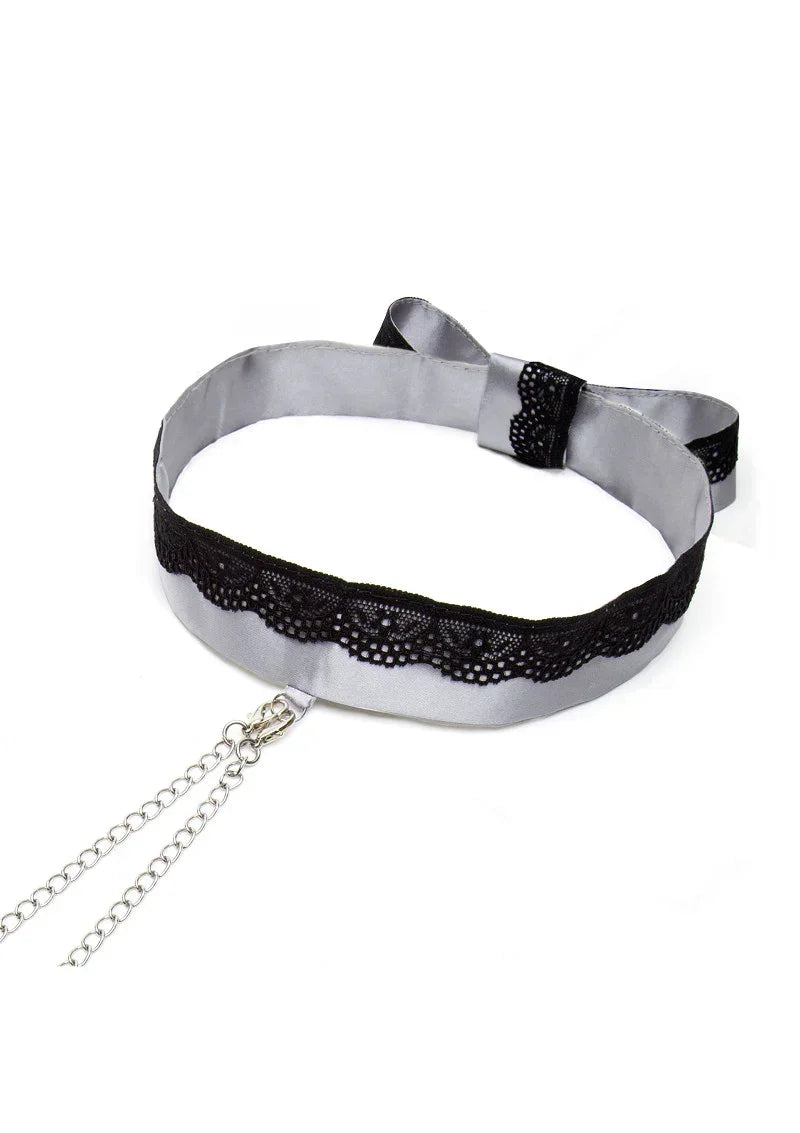 FiftyShadesofGreyPlayNiceSatin_LaceCollar_NippleClamps4 @ Happytoys Sexshop: online sex shop for Feeling Happy & Easy 😊 the erotic store owned by a woman