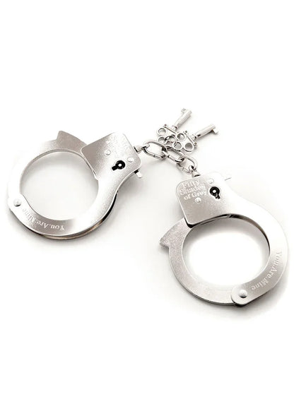 FiftyShadesofGreyYouAreMineMetalHandcuffs1 @ Happytoys Sexshop: online sex shop for Feeling Happy & Easy 😊 the erotic store owned by a woman